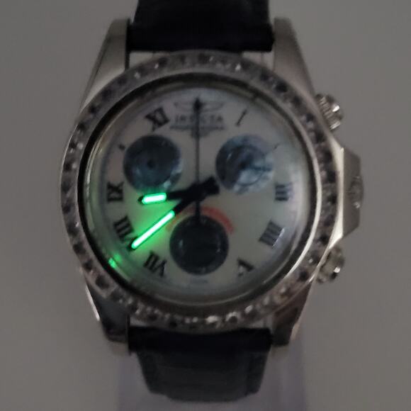 [RARE] Invicta Womens Diamond Speedway 2159 w/Leather Band